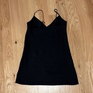 Sunday Best Elegant Black Satin Dress